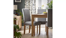 Argos Home Pair of Tweed Mid Back Dining Chairs - Grey