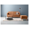 VITTSJÖ Coffee table, black-brown/glass, 75 cm