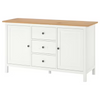 HEMNES Sideboard, white stain/light brown, 157x88 cm