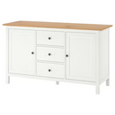HEMNES Sideboard, white stain/light brown, 157x88 cm