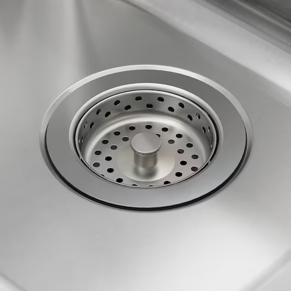 LÅNGUDDEN Inset sink, 2 bowls, stainless steel, 75x53 cm