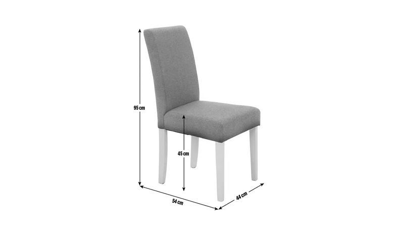 Argos Home Pair of Tweed Mid Back Dining Chairs - Grey