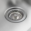 HILLESJÖN Inset sink, 1 bowl, stainless steel, 56x46 cm