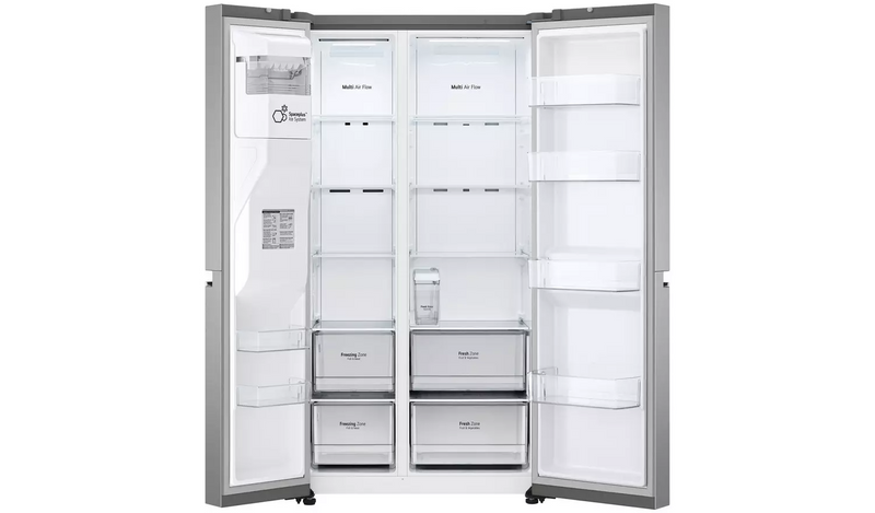 LG GSLV71PZTF American Fridge Freezer - Shiny Steel