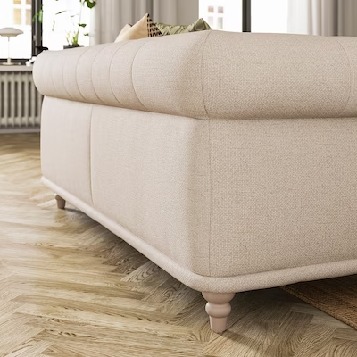 VISKAFORS 2-seat sofa, Lejde light beige/birch