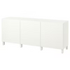BESTÅ Storage combination with doors, white/Lappviken/Stubbarp white, 180x42x74 cm