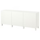 BESTÅ Storage combination with doors, white/Lappviken/Stubbarp white, 180x42x74 cm