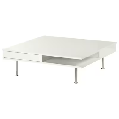 TOFTERYD Coffee table, high-gloss white, 95x95 cm