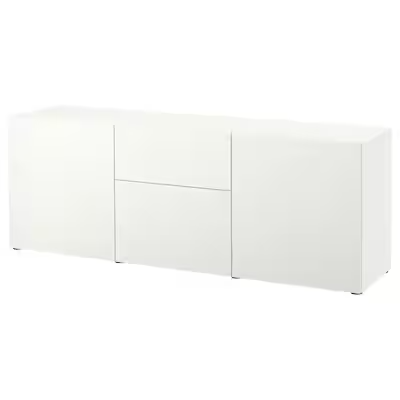 BESTÅ Storage combination with drawers, white/Lappviken white, 180x42x65 cm