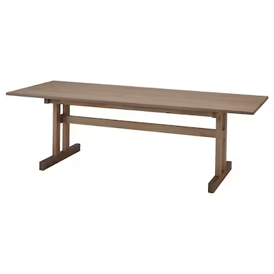 KLIMPFJÄLL Dining table, grey-brown, 240x95 cm