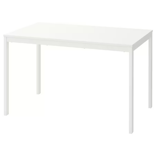 VANGSTA Extendable table, white, 120/180x75 cm