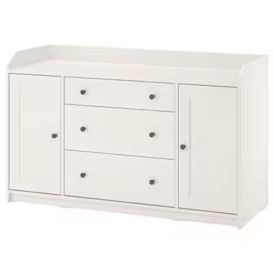 HAUGA Sideboard, white, 140x84 cm