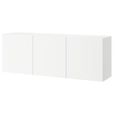 BESTÅ Wall-mounted cabinet combination, white/Lappviken white, 180x42x64 cm