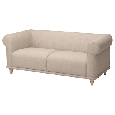 VISKAFORS 2-seat sofa, Lejde light beige/birch