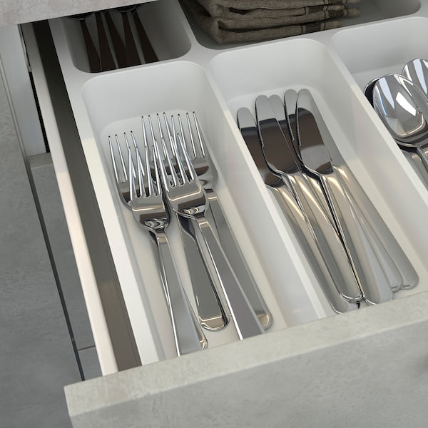Kitchen, anthracite/concrete effect, 323x63.5x241 cm + Hoover Appliances + Installation