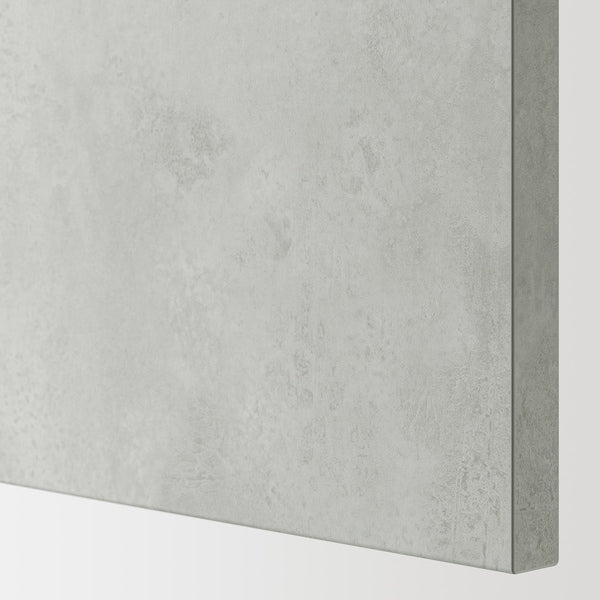 Kitchen, anthracite/concrete effect, 323x63.5x241 cm