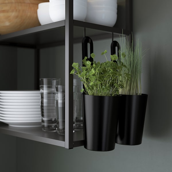 Kitchen, anthracite/grey frame, 323x63.5x241 cm+Bush Appliances + Installation