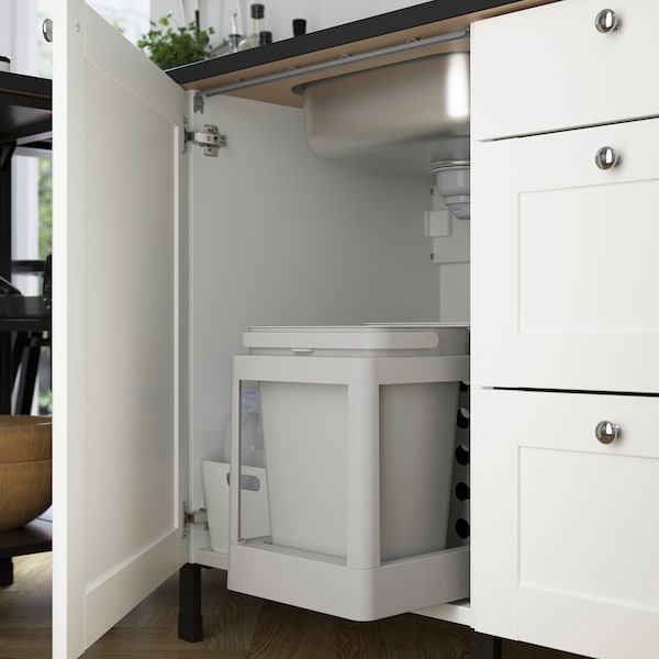 Kitchen, white/high-gloss white, 323x63.5x241 cm + Bosch Appliances + Installation