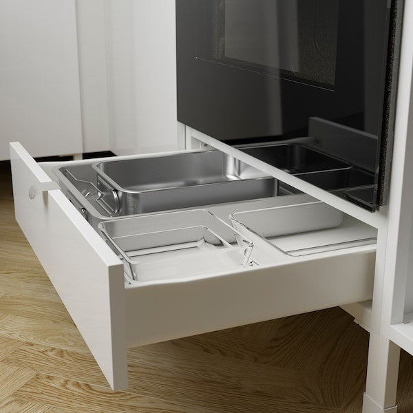 Kitchen, white/high-gloss white, 323x63.5x241 cm + Hoover + Installation