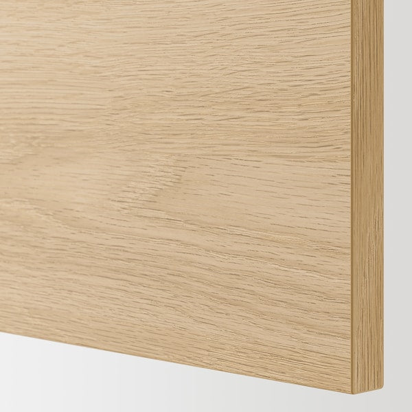 Kitchen, white/oak effect white, 323x63.5x241 cm + Bush Appliances + Installation