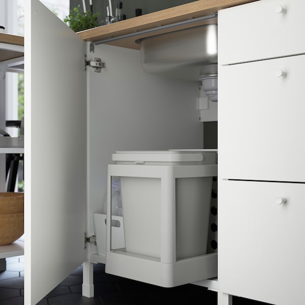 Kitchen, white, 323x63.5x241 cm + Bosch Appliances + Installation