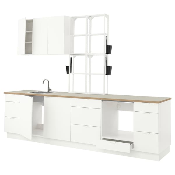 Kitchen, white, 323x63.5x241 cm + Bosch Appliances + Installation