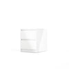 2 x Esla High gloss white 2 Drawer Bedside table (H)500mm (W)400mm (D)500mm