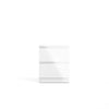 2 x Esla High gloss white 2 Drawer Bedside table (H)500mm (W)400mm (D)500mm