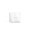 2 x Esla High gloss white 2 Drawer Bedside table (H)500mm (W)400mm (D)500mm