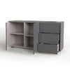 Frank Olsen High Gloss SMART phone charging and LED mood lighting grey sideboard