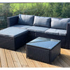 Garden Store Direct Victoria Modular 3 Piece Corner Lounge Chaise Set Black