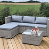 Garden Store Direct Victoria Modular 3 Piece Corner Lounge Chaise Set Grey