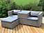 Garden Store Direct Victoria Modular 3 Piece Corner Lounge Chaise Set Grey