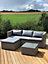 Garden Store Direct Victoria Modular 3 Piece Corner Lounge Chaise Set Grey