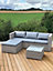 Garden Store Direct Victoria Modular 3 Piece Corner Lounge Chaise Set Grey