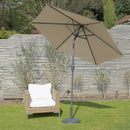 GardenKraft 14630 2.7m Beige Outdoor Garden Parasol