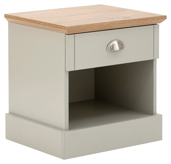 GFW Kendal 1 Drawer Bedside Grey