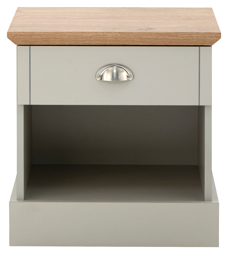 GFW Kendal 1 Drawer Bedside Grey