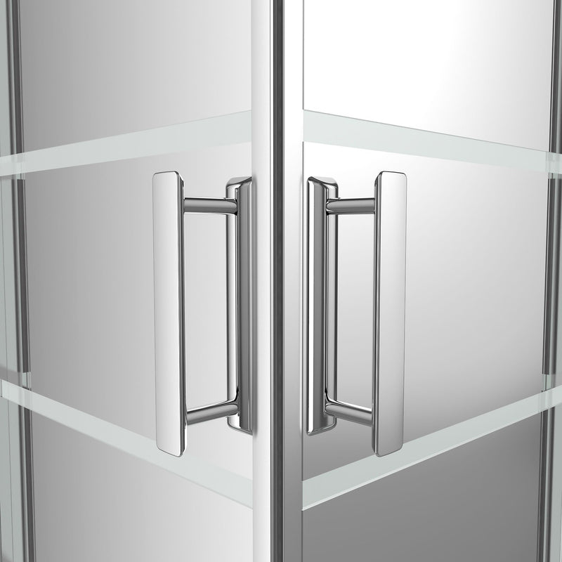 GoodHome Beloya Rectangular Shower enclosure with Corner entry double sliding door (W)1200mm (D)800mm