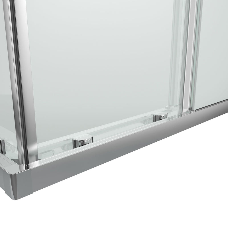 GoodHome Beloya Rectangular Shower enclosure with Corner entry double sliding door (W)1200mm (D)800mm