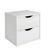 2x Hartnett Matt soft white 2 Drawer Bedside table (H)435mm (W)450mm (D)388mm