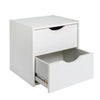 2x Hartnett Matt soft white 2 Drawer Bedside table (H)435mm (W)450mm (D)388mm