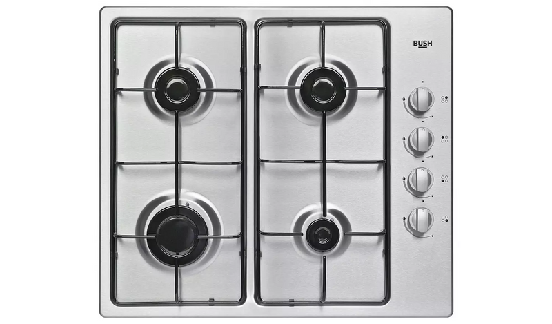 Bush DHG60GNSS Gas Hob - Stainless Steel918/8356