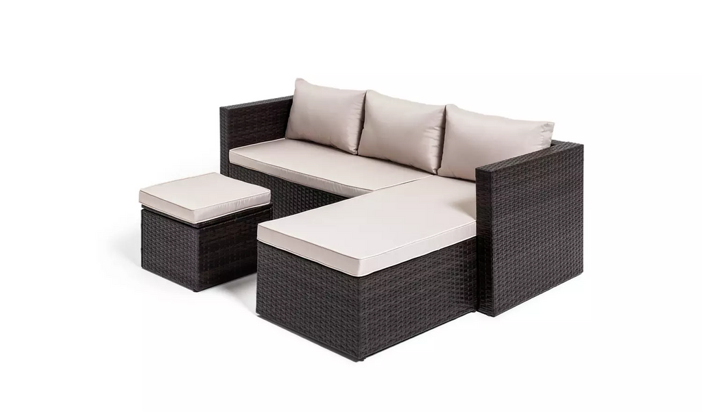 Habitat Mini Corner Sofa Set with Storage Brown873 5645