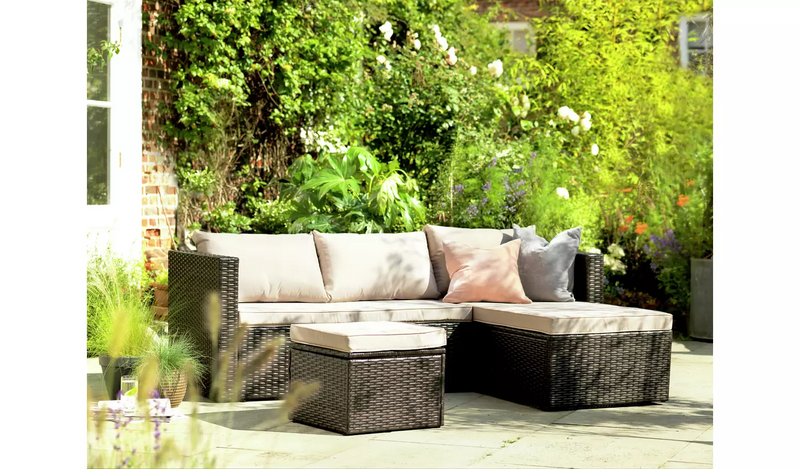 Habitat Mini Corner Sofa Set with Storage Brown873 5645