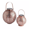 Habitat Warm White Bronze Solar Lanterns- Set of 2960/9062