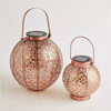 Habitat Warm White Bronze Solar Lanterns- Set of 2960/9062