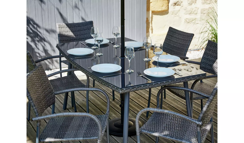 Argos 6 seater rattan garden furniture hotsell