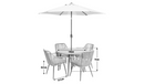 Habitat Malta 4 Seater Patio Set - Natural898/1671