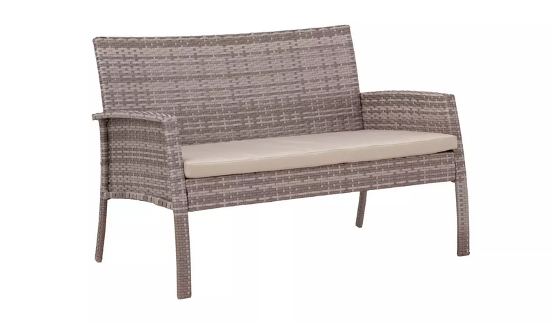 Argos Home Lucia 4 Seater Rattan Effect Sofa Set Grey312 0004